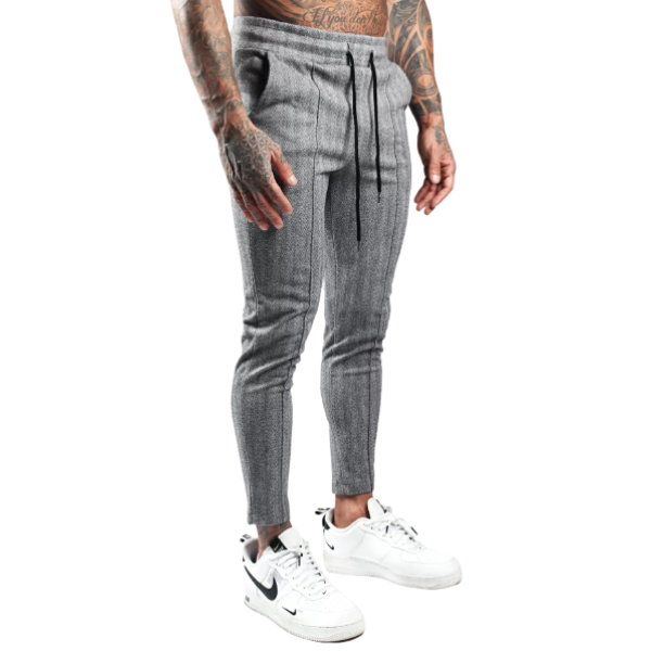 Chino Φόρμα OEM Comfy Γκρί Ριγέ slim fit